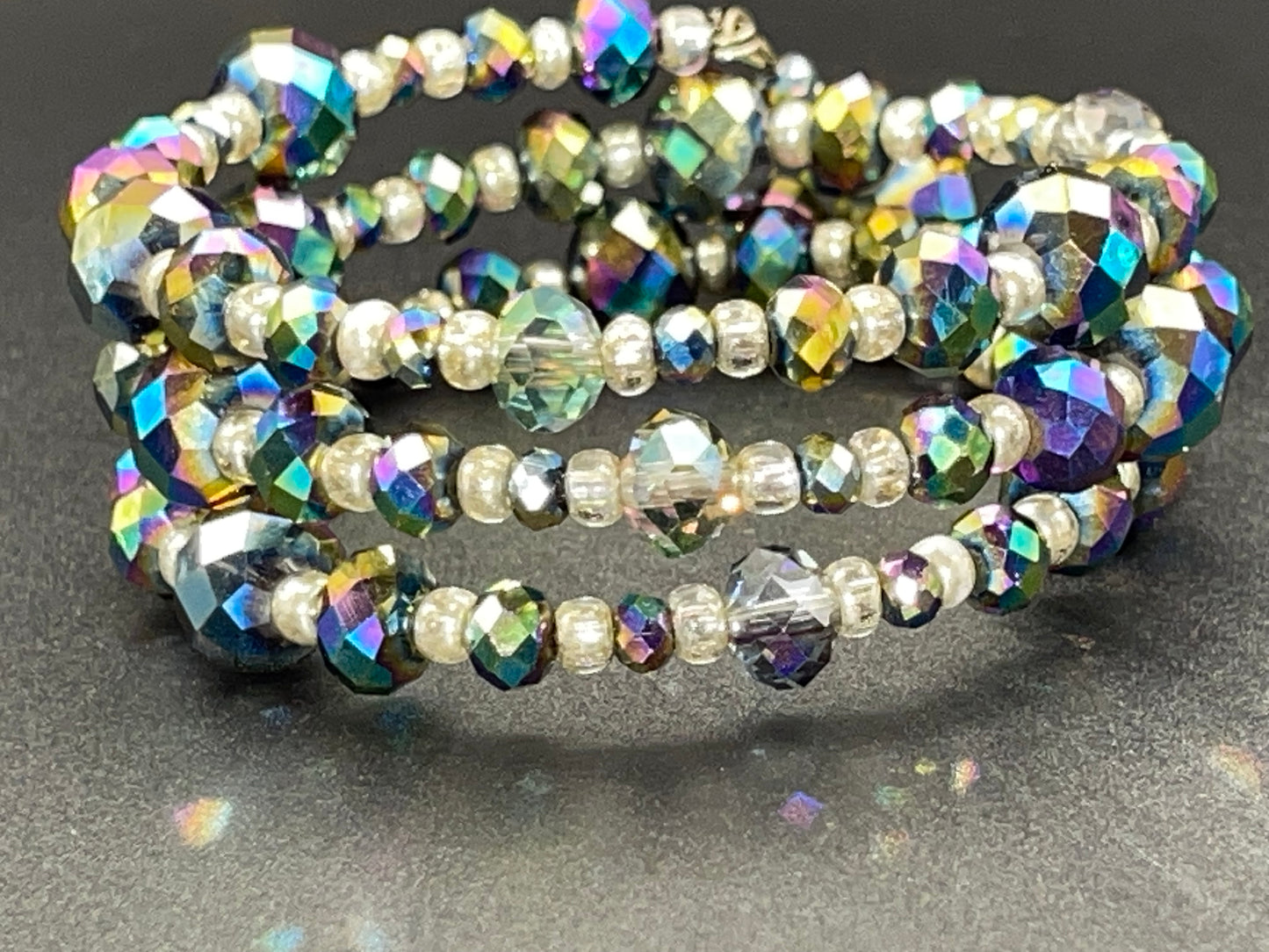 BKC -  Triple Loop Rainbow Bracelets