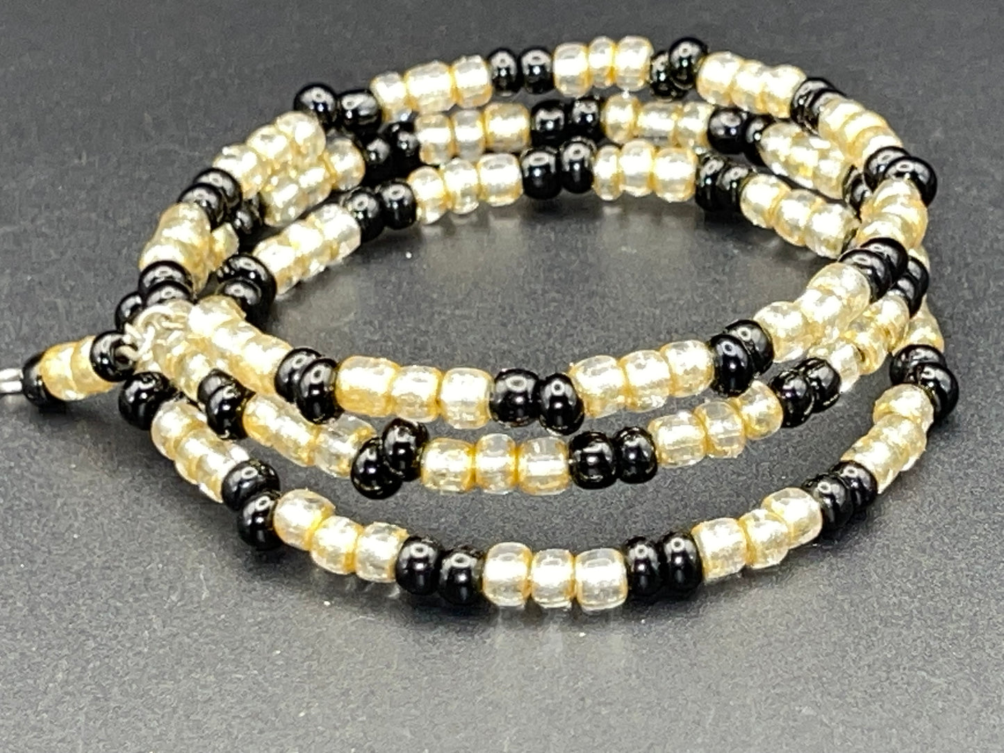 BKC - White & Black Triple Loop Bracelets