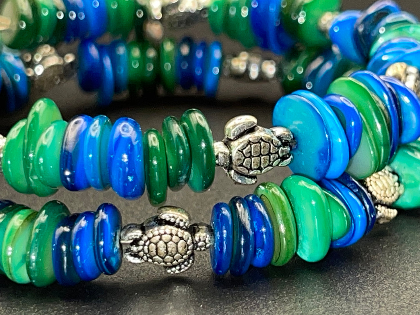 BKC - Green Double Loop Bracelets