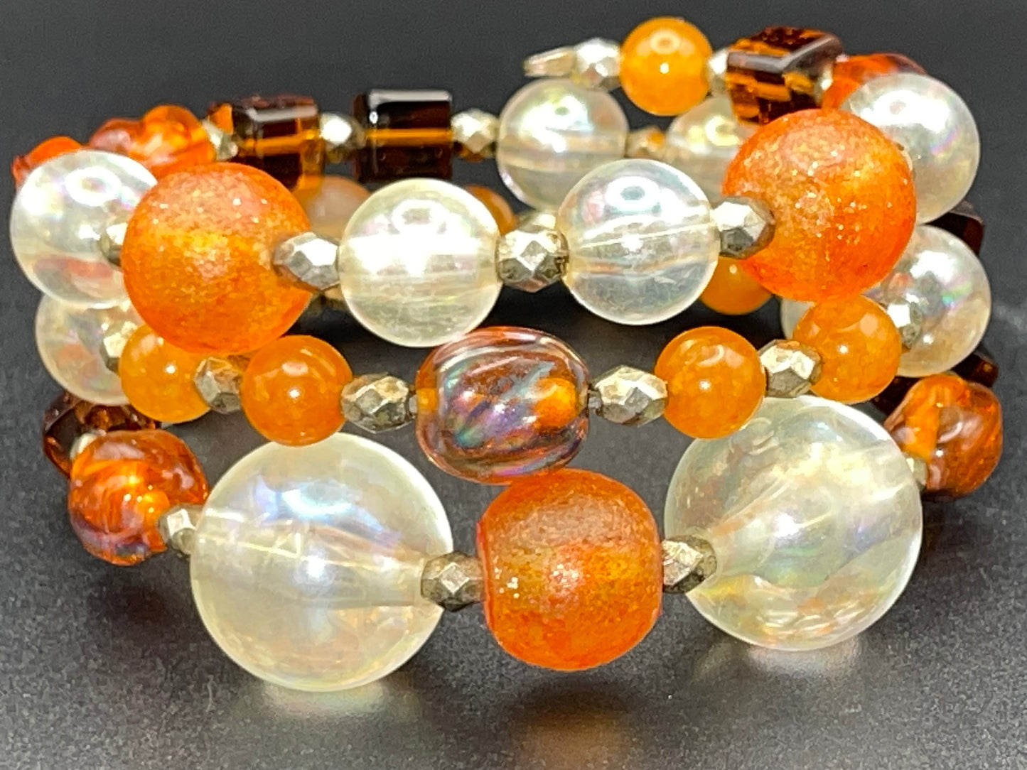 BKC - Orange/yellow Triple Loop Bracelets