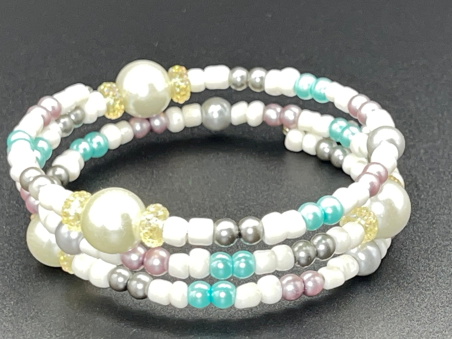 BKC - White & Black Triple Loop Bracelets