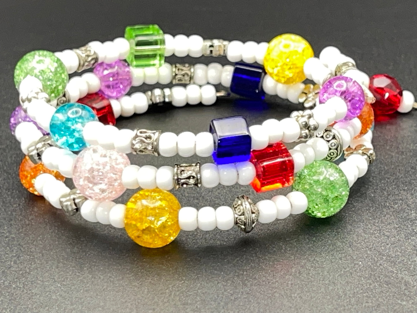 BKC -  Triple Loop Rainbow Bracelets