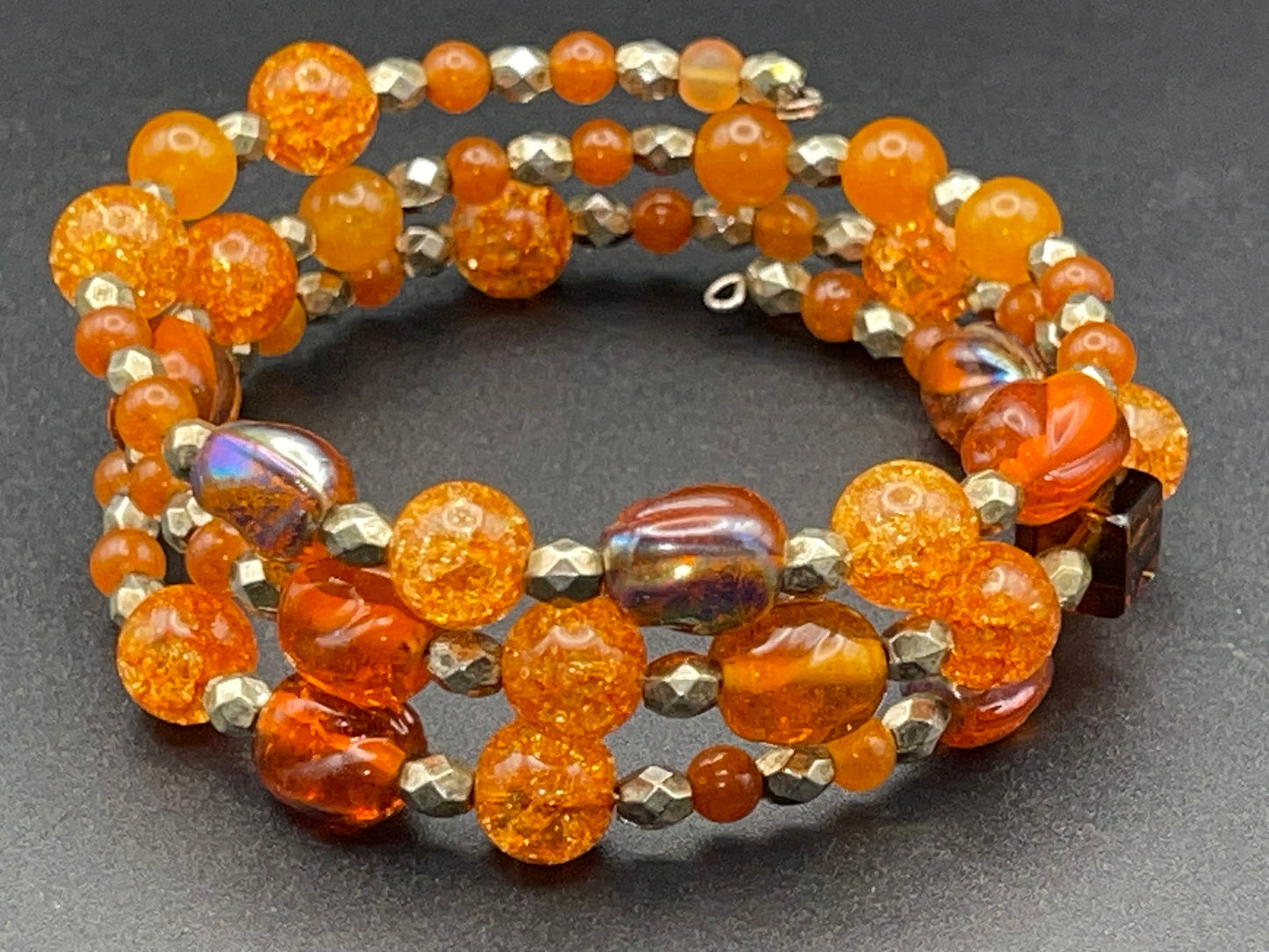 BKC - Orange/yellow Triple Loop Bracelets