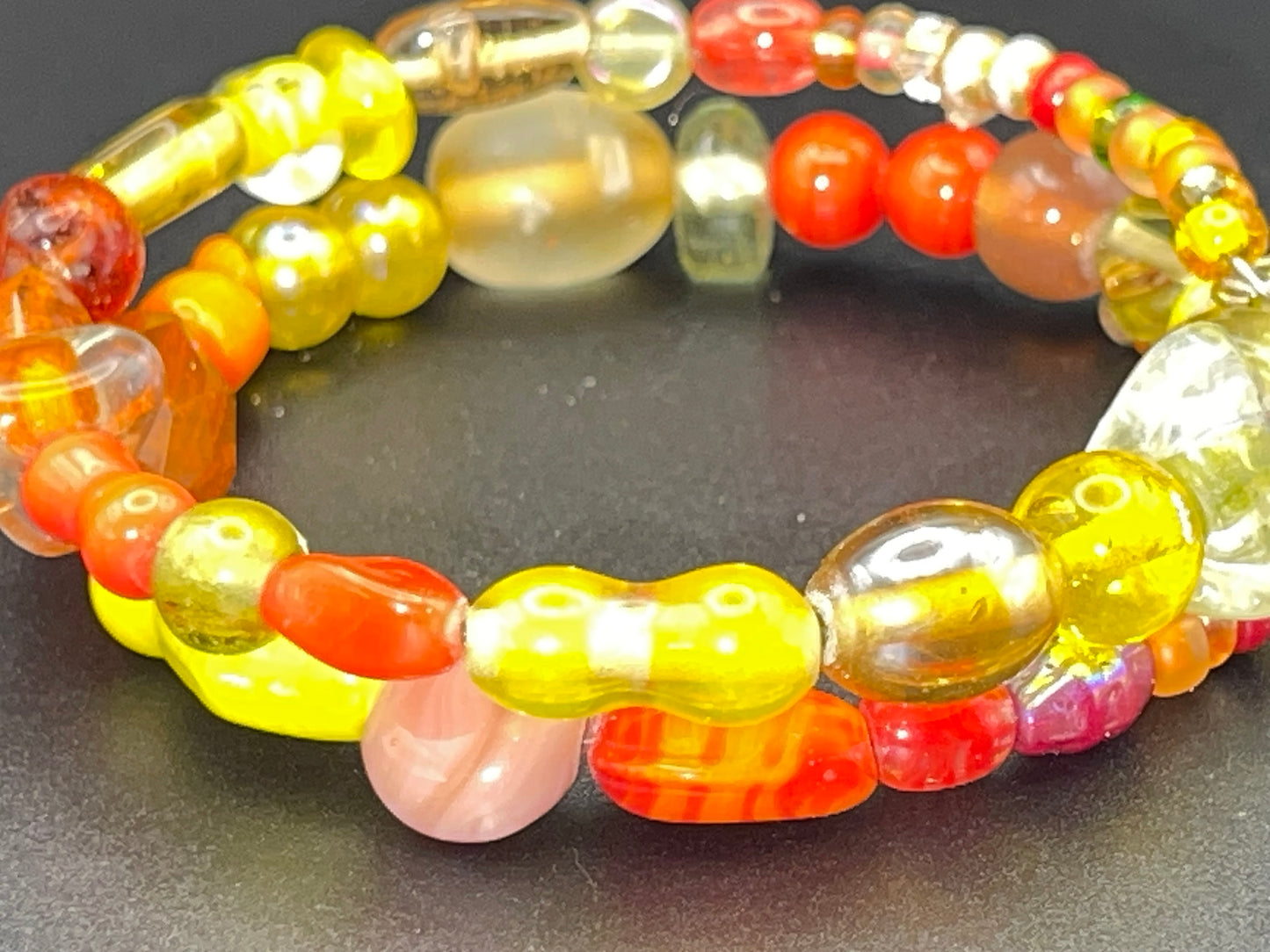BKC - Orange Or Yellow Double Loop Bracelets