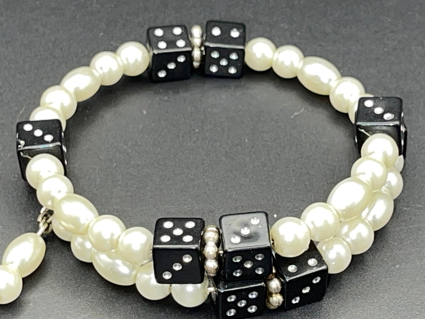 BKC - Black & White Double Loop Bracelets