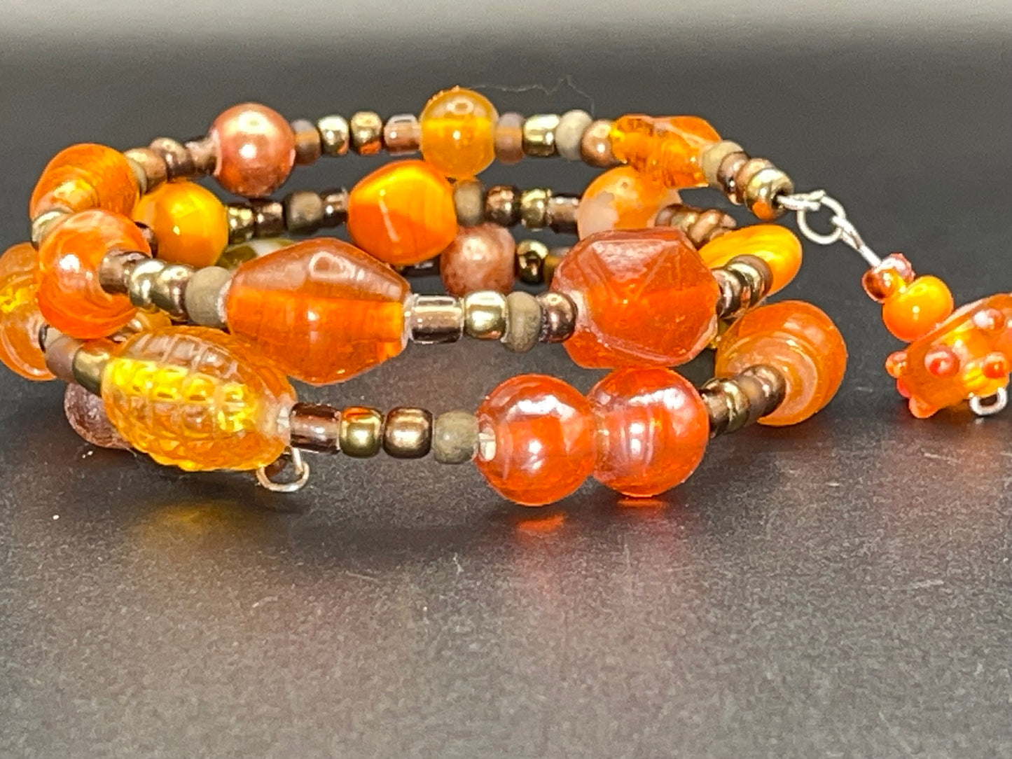 BKC - Orange/yellow Triple Loop Bracelets