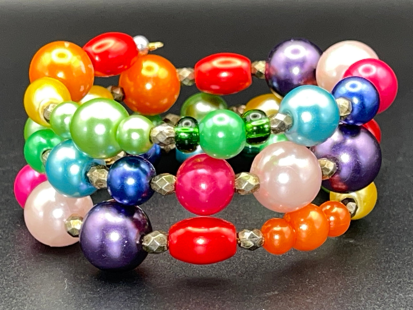 BKC -  Triple Loop Rainbow Bracelets