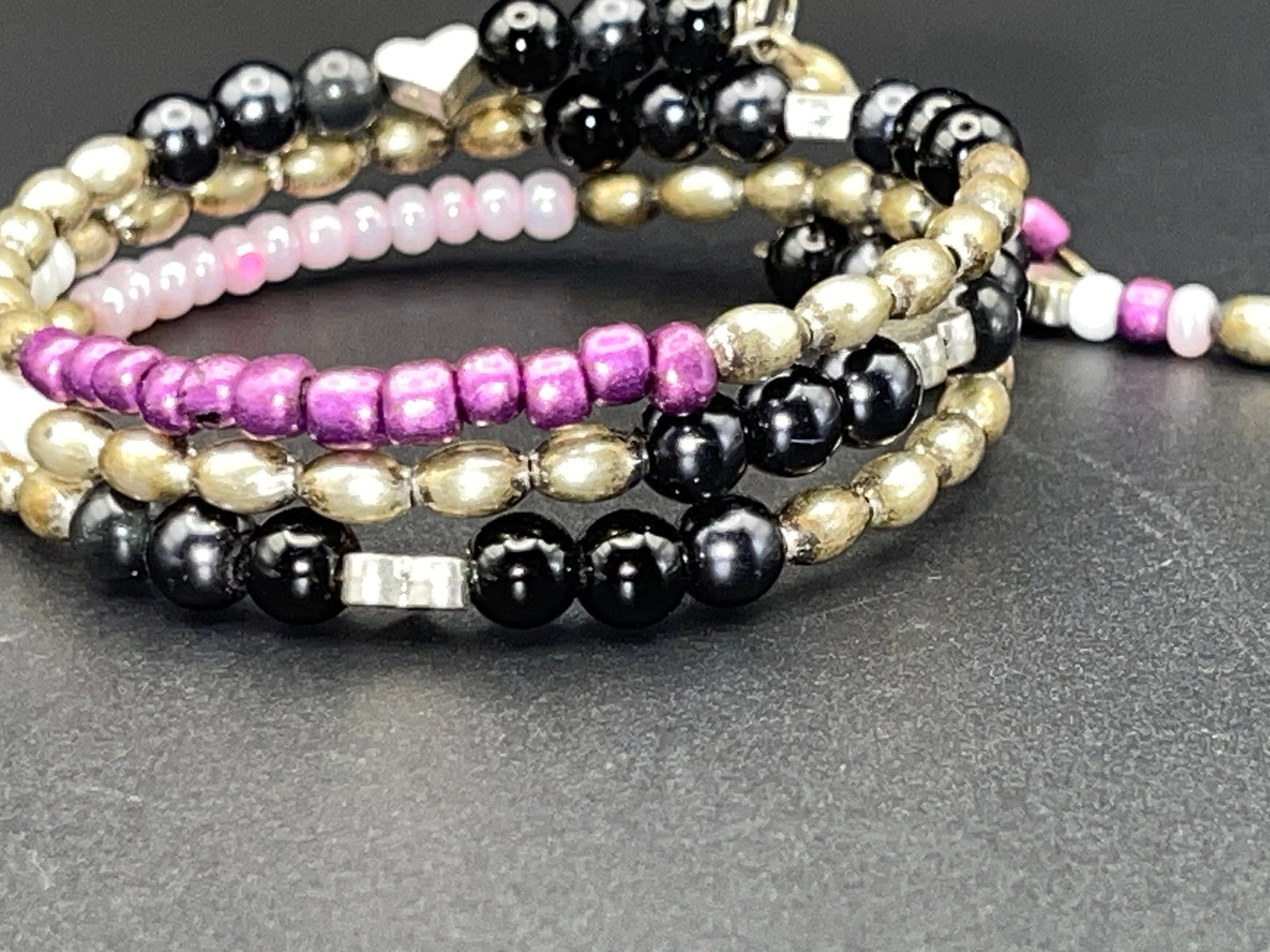 BKC - Purple Triple Loop Bracelets