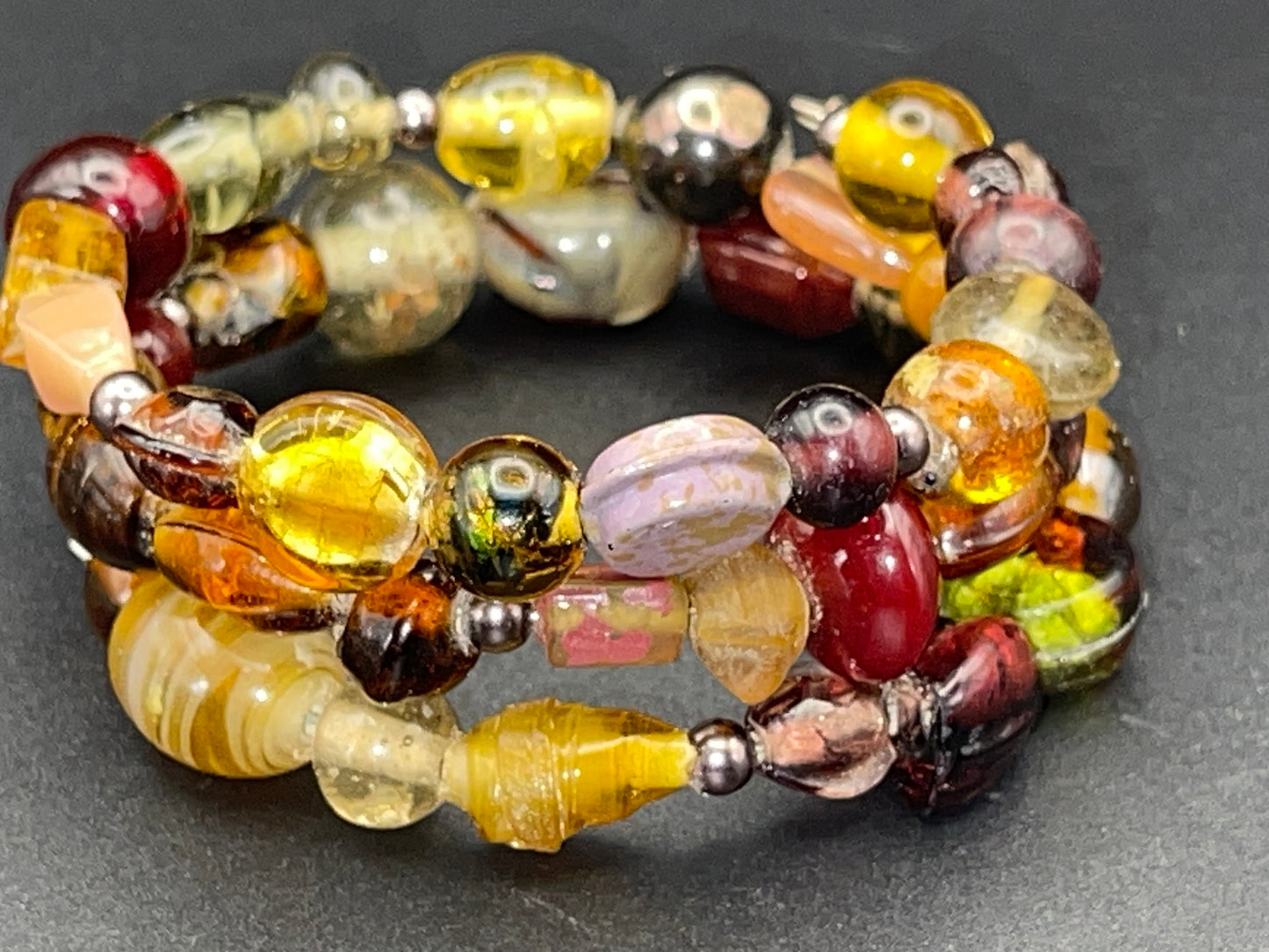 BKC - Orange/yellow Triple Loop Bracelets