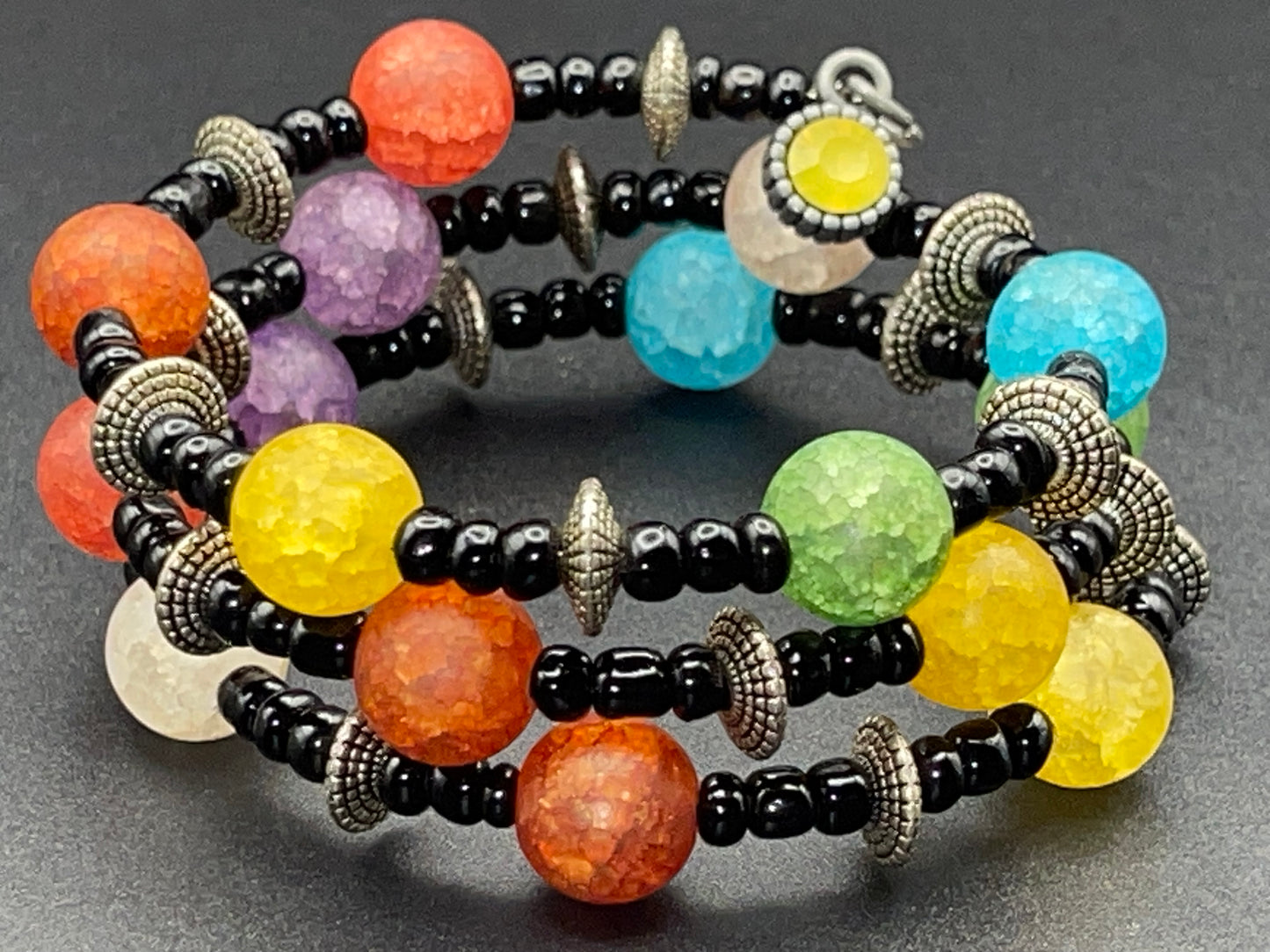 BKC -  Triple Loop Rainbow Bracelets