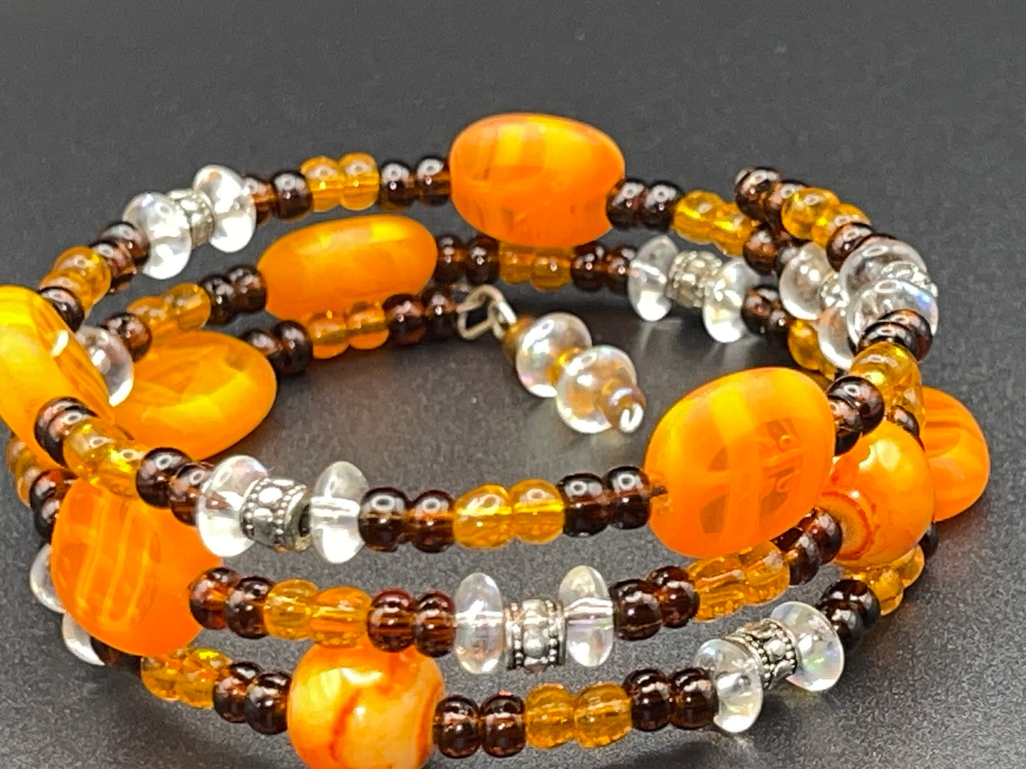 BKC - Orange/yellow Triple Loop Bracelets