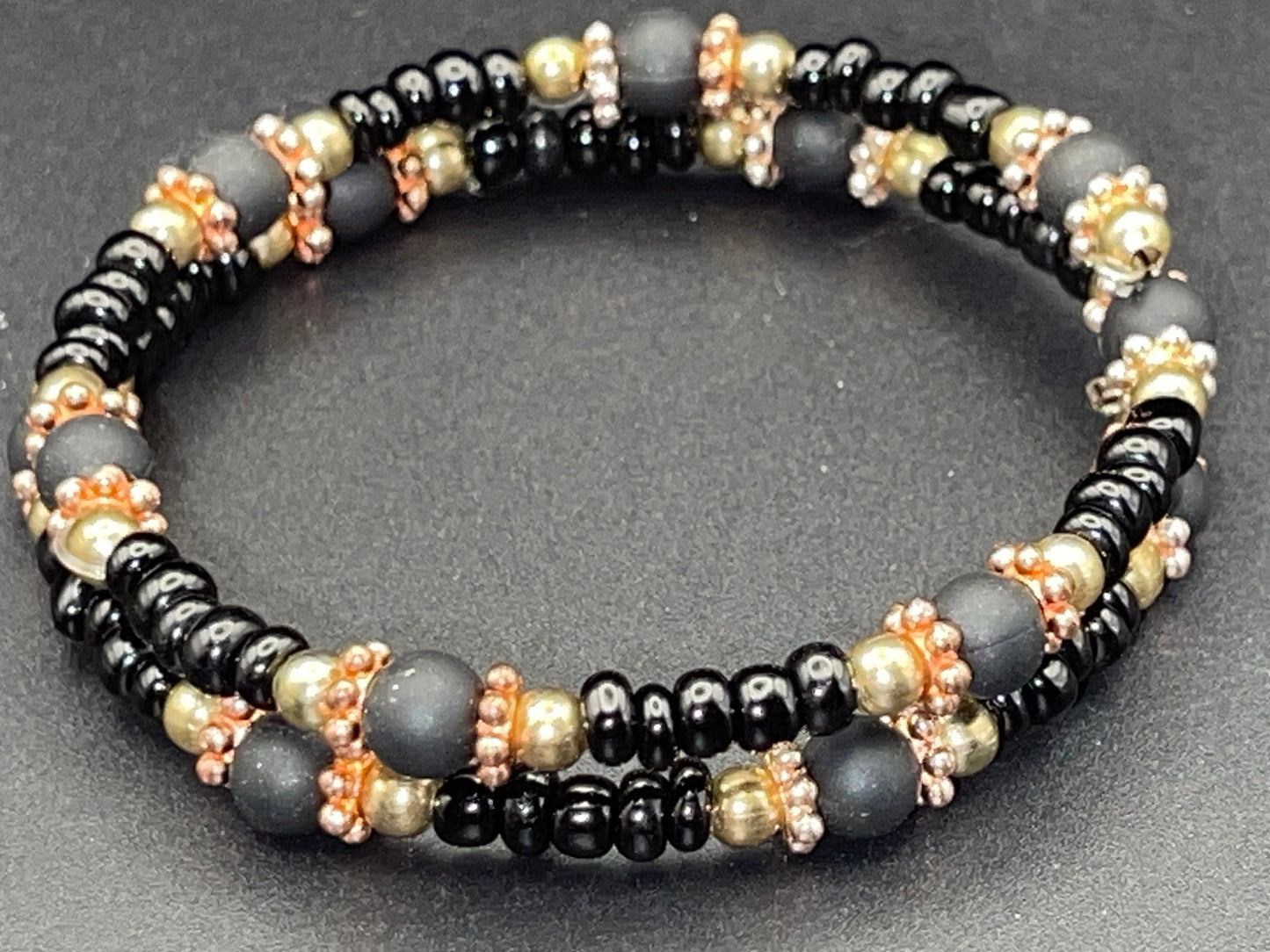 BKC - Black & White Double Loop Bracelets