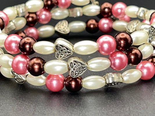 BKC - Pink Triple Loop Bracelets