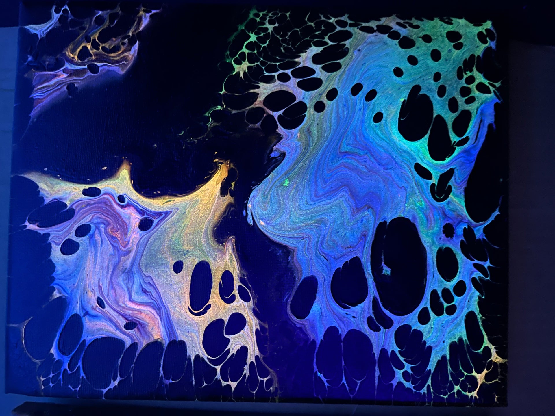 Load video: glow in the dark paintings