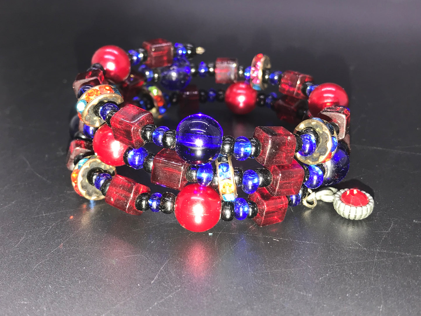 BKC - RED Triple Loop Bracelets