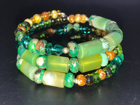 BKC - Green Triple Loop Bracelets