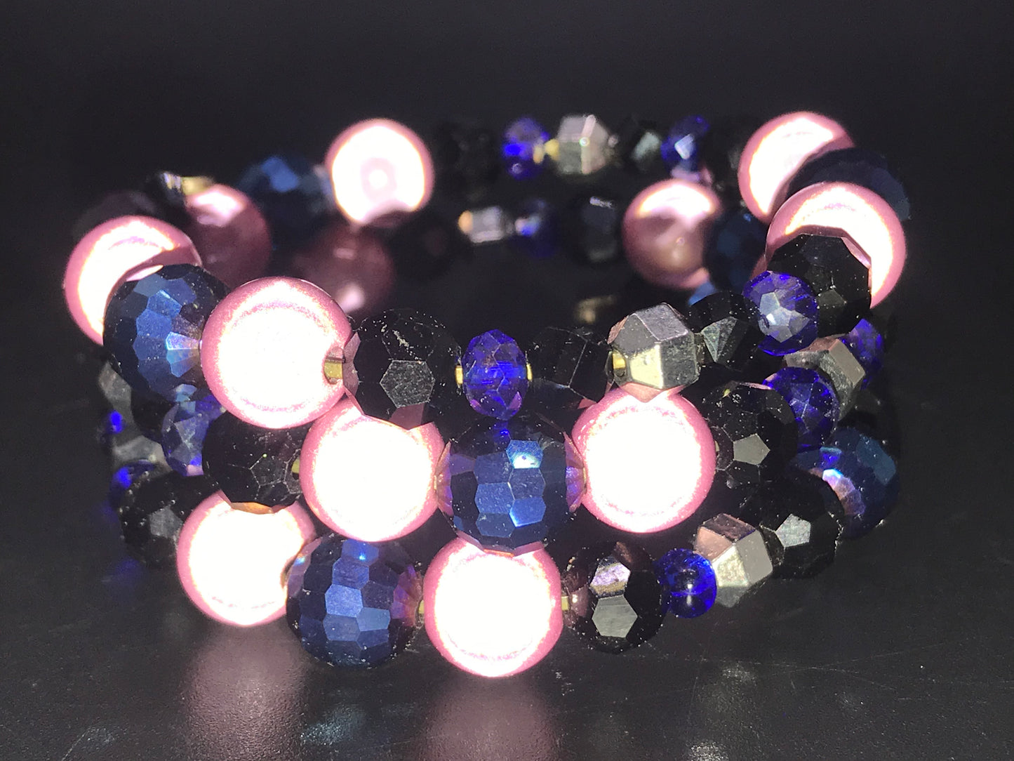 BKC - Pink Triple Loop Bracelets