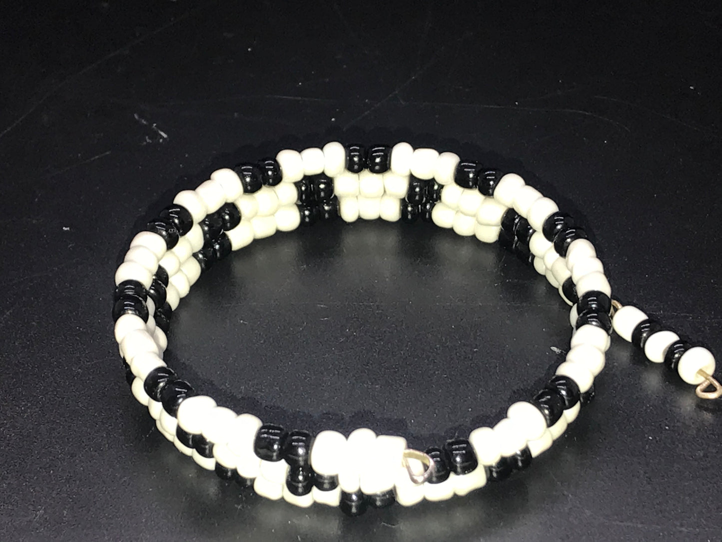 BKC - White & Black Triple Loop Bracelets