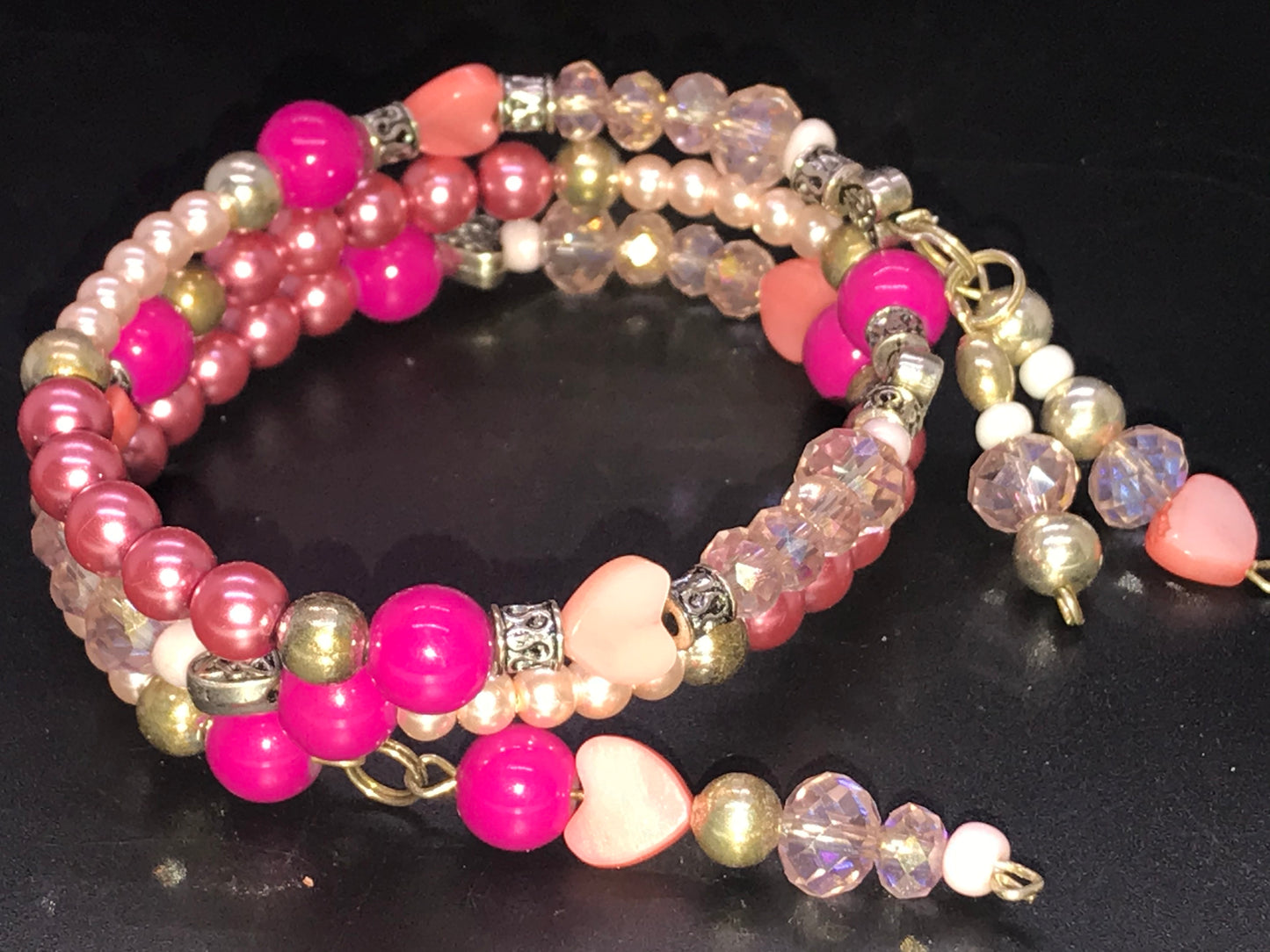 BKC - Pink Triple Loop Bracelets