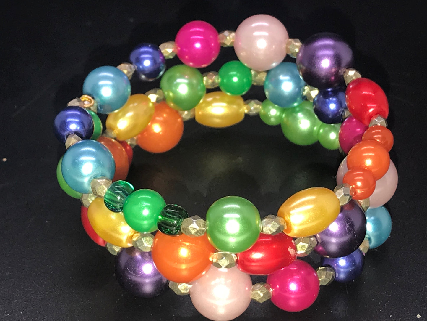 BKC -  Triple Loop Rainbow Bracelets