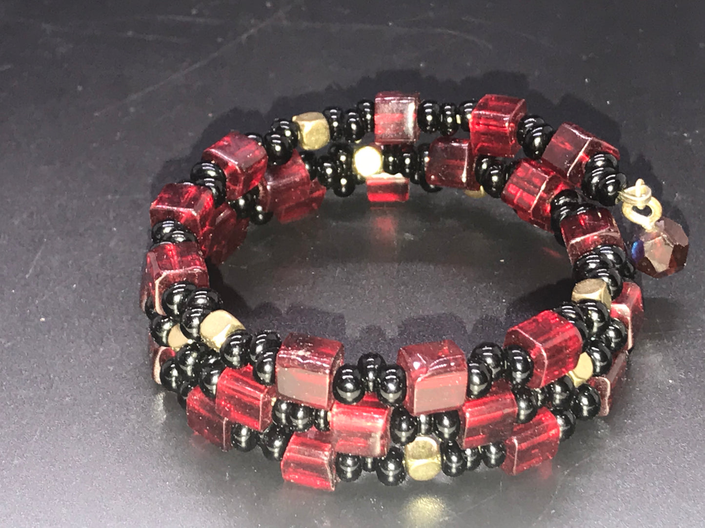 BKC - RED Triple Loop Bracelets