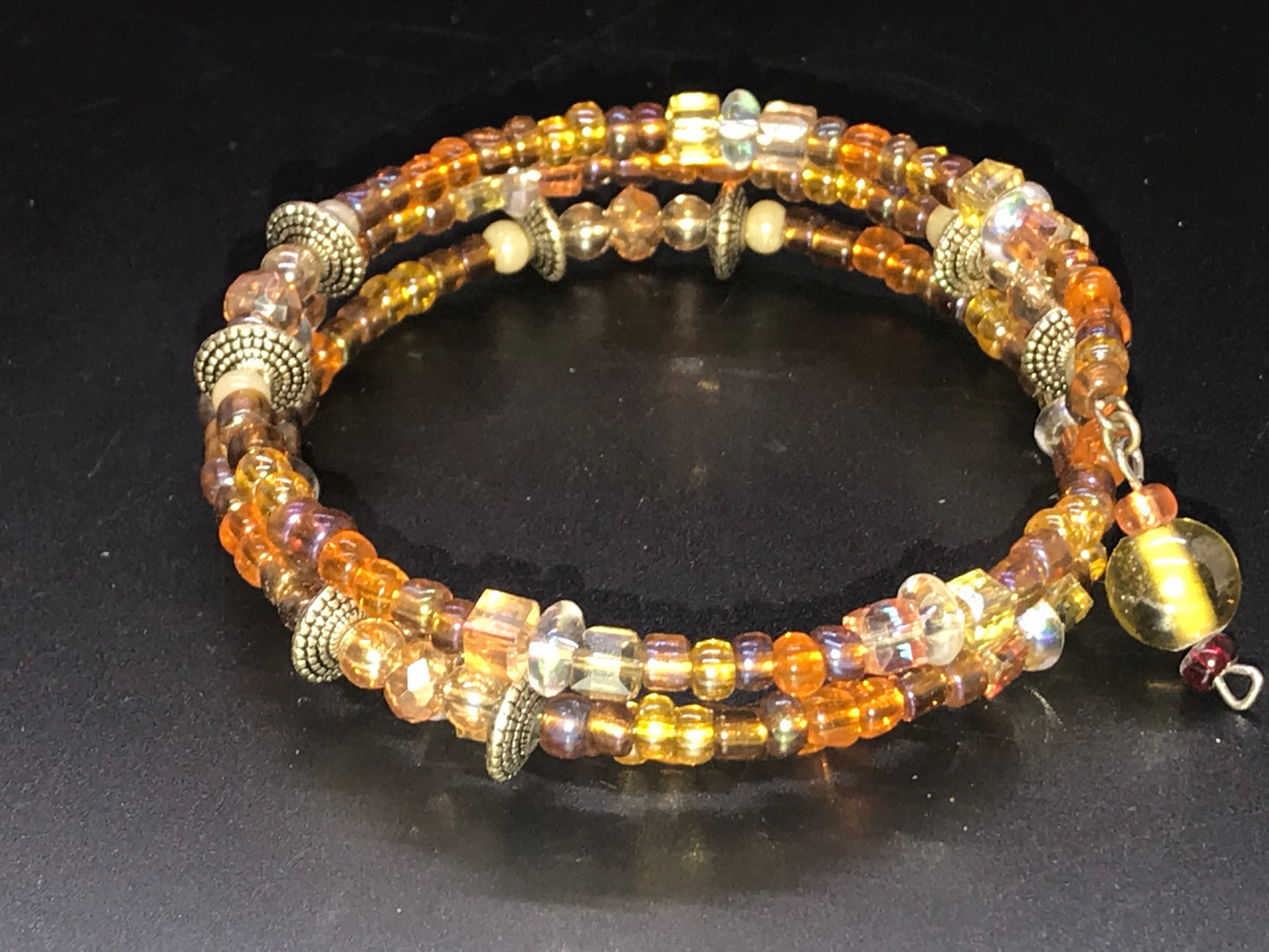 BKC - Orange Triple Loop Bracelets