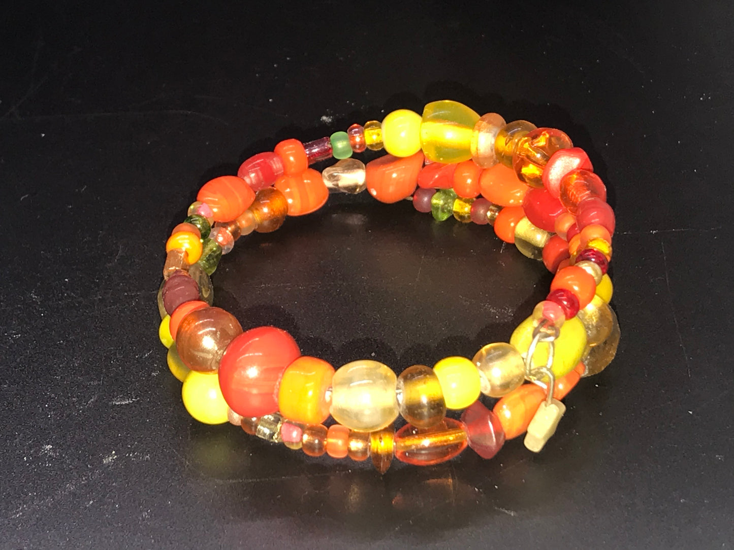 BKC - Orange Triple Loop Bracelets