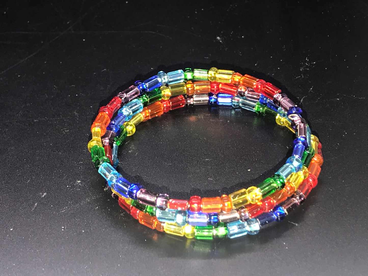 BKC -  Triple Loop Rainbow Bracelets