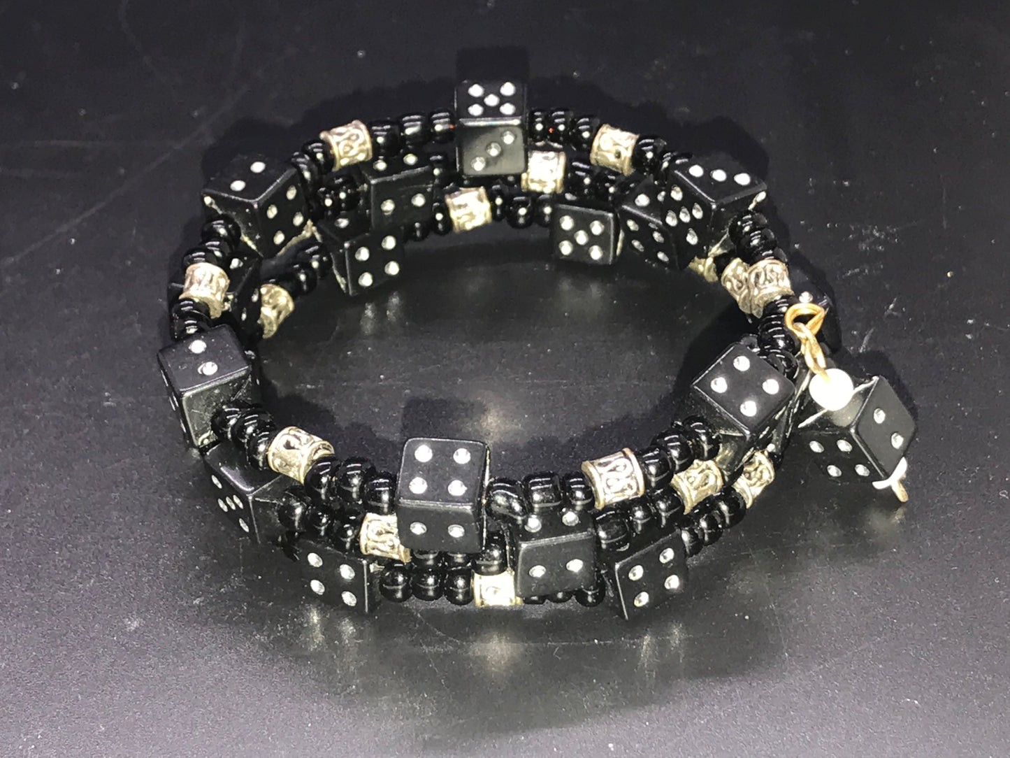 BKC - White & Black Triple Loop Bracelets