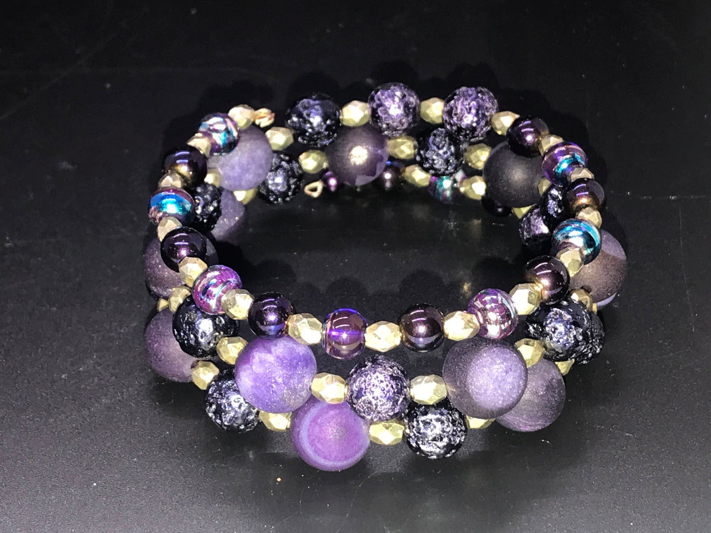 BKC - Purple Triple Loop Bracelets