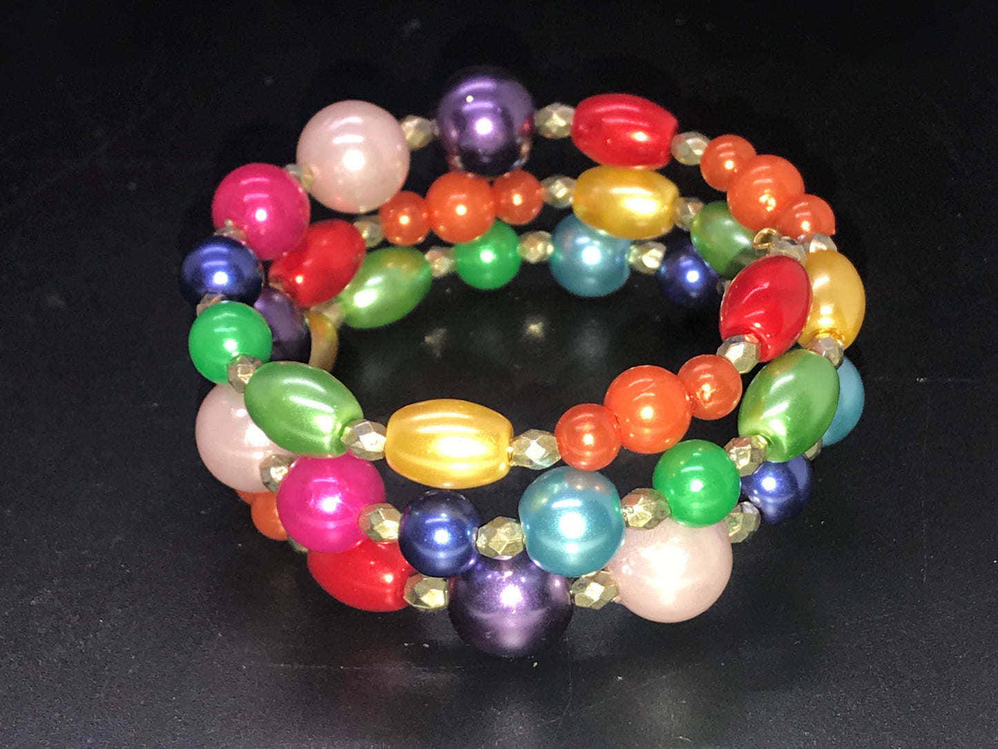 BKC -  Triple Loop Rainbow Bracelets