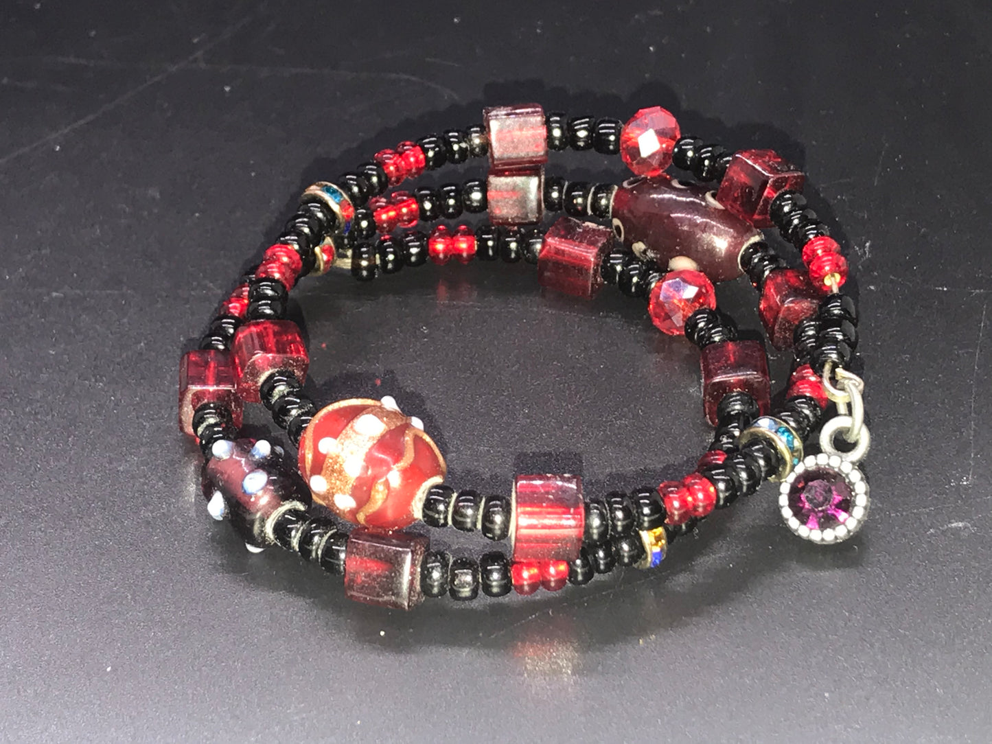 BKC - RED Triple Loop Bracelets