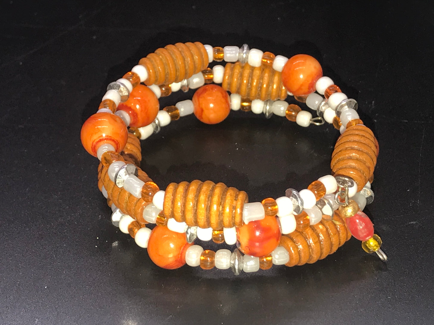 BKC - Orange Triple Loop Bracelets