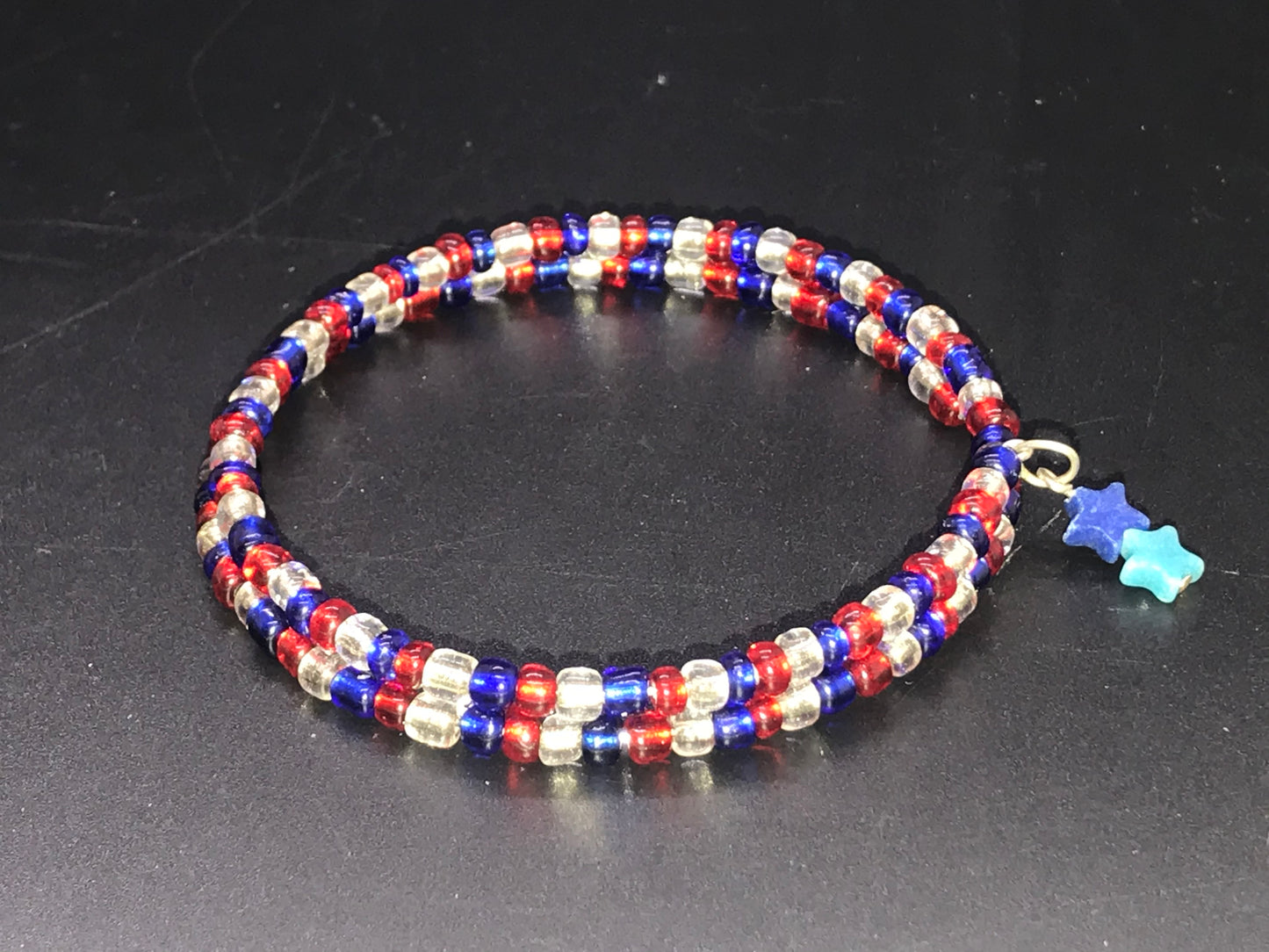 BKC - Red/White/Blue Double Loop Bracelets