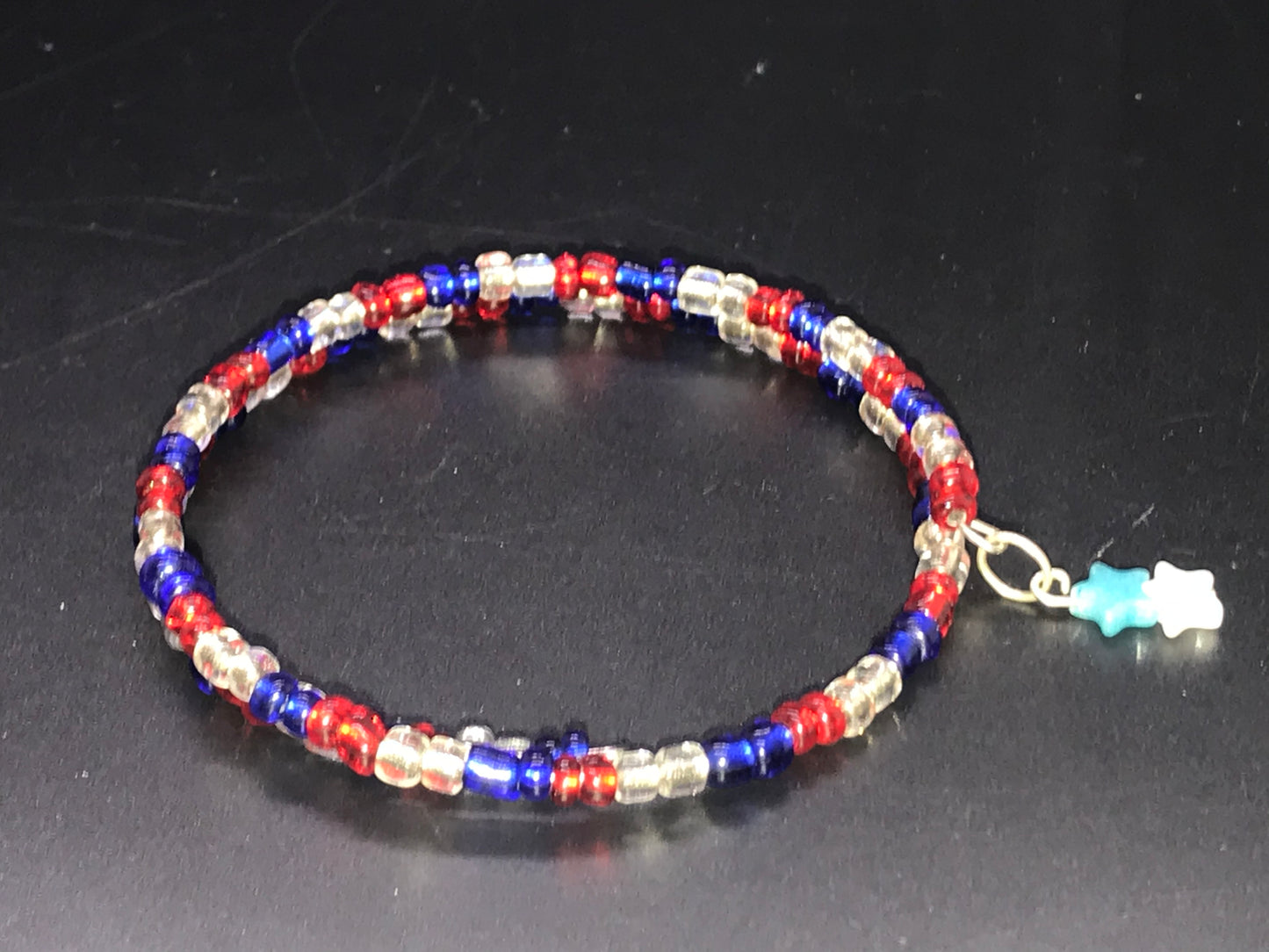 BKC - Red/White/Blue Double Loop Bracelets