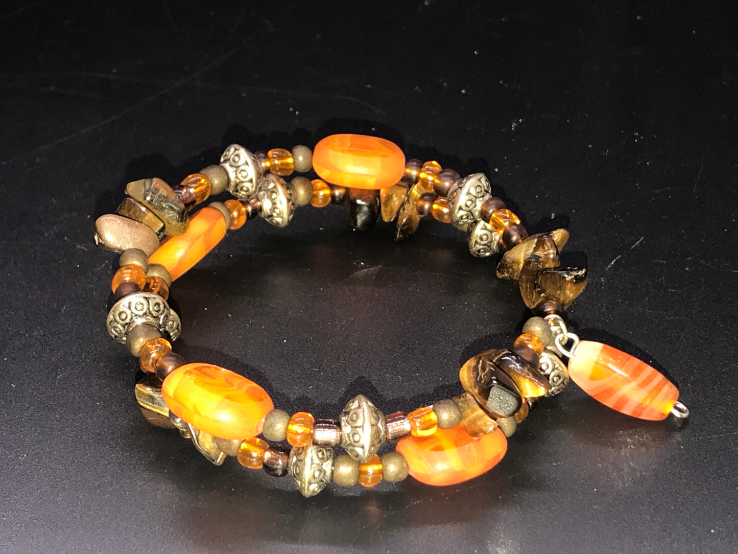 BKC - Orange Or Yellow Double Loop Bracelets