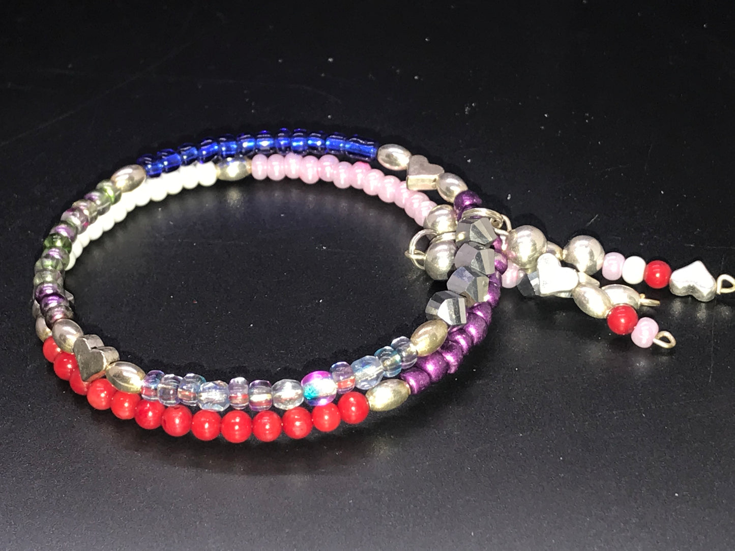 BKC - Red/White/Blue Double Loop Bracelets