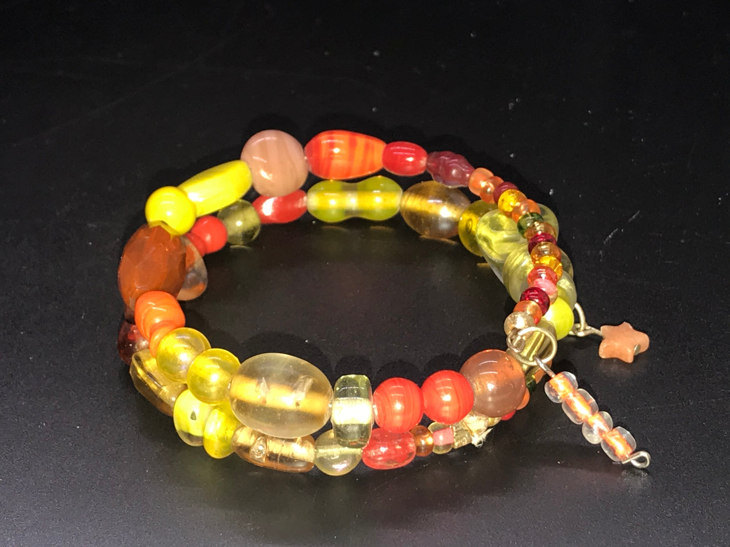 BKC - Orange Or Yellow Double Loop Bracelets