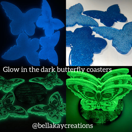 BKC - Butterfly Coasters set - Resin