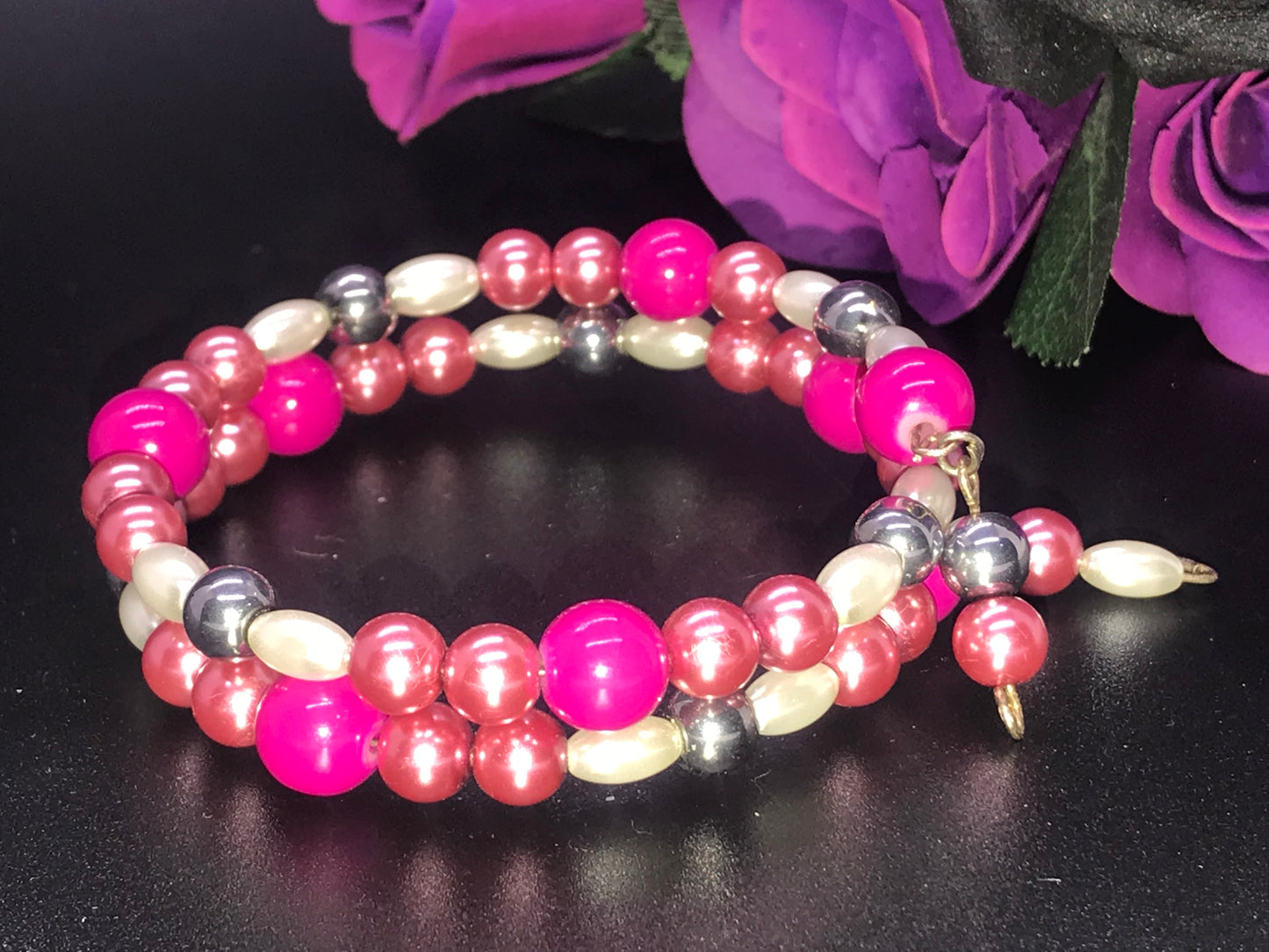 BKC - Pink Double Loop Bracelets